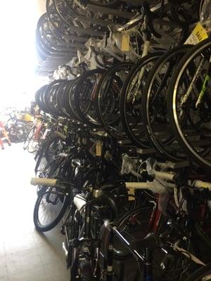 Large selections of bikes