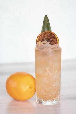 Ebb Tide - Montego Bay Rum, Caramelized Pineapple Juice, Mint, Orange Shrub, Campari