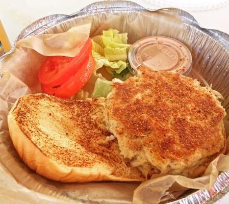 Go Fish Food Truck's Crab Cake Sandwich