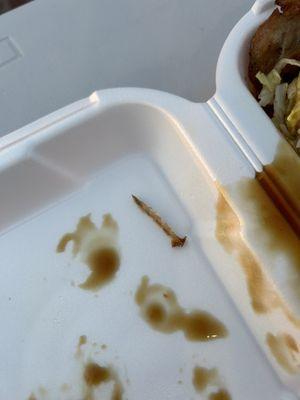 Bone found in teriyaki bowl