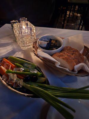 This Supper Club still has the traditional relish tray of Vanishing menu item from most supper clubs.