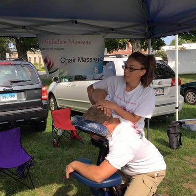 Chair Massage at Colchester Farmers' Market