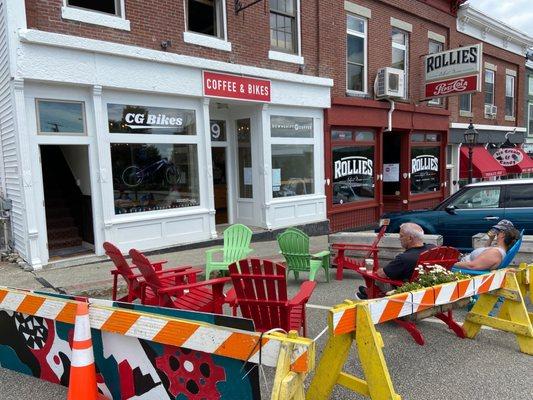 Comfy seating outside