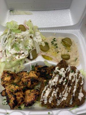 Keto people!!! Chicken kabob and beef shawarma plate , try it now