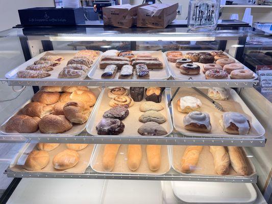 Fresh made bakery--bread, donuts, muffins and cinnamon rolls