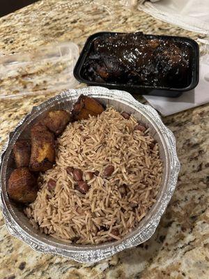 Rice and beans, sweet plantains