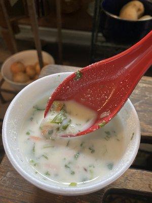 Raita (soupy but full of flavor and actually works well with the dishes)