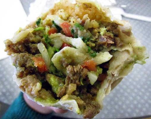 carne asada burrito ($6)