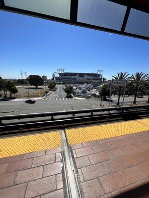 Coliseum in background of station