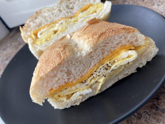 Egg & Cheese on a Fresh Portuguese Roll