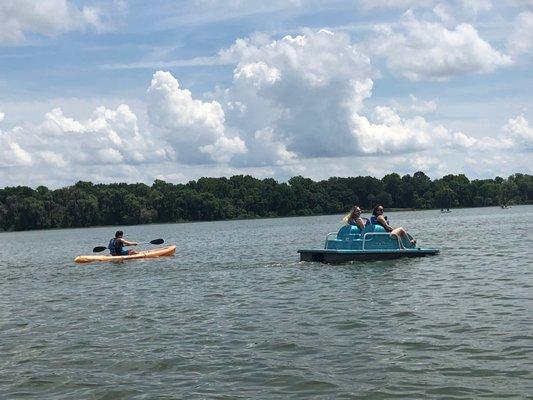 Free kayak and paddle boat rentals with student ID