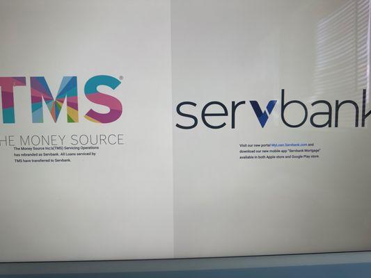 Tms directing to Servbank then western alliance