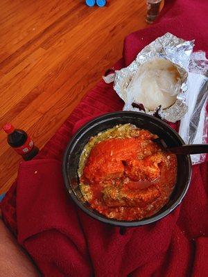 First Time Trying The Loaded Okra Soup and the 3 mixed  meats with pounded yam, Delicious  I'm  hooked!