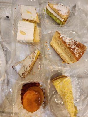 2 Tres Leches, Ricitta & Piastachio, Lemoncello, Torta Della Nonna, Lemon Italian Cream, Flan