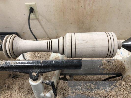 Working on the lathe