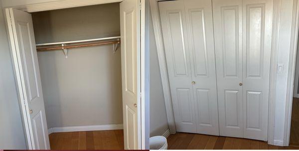 Closet door installation