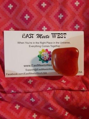 Carnelian & East Meets West business card