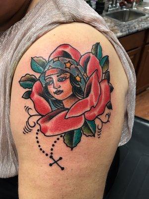 Traditional lady rose by jaz