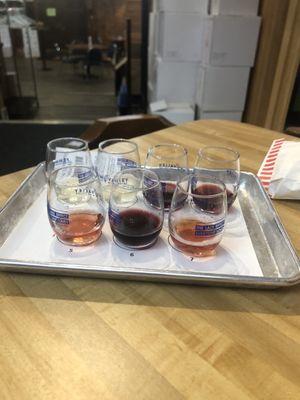 Wine flight tasting