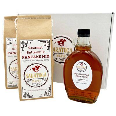 Breakfast Gift Basket from Saratoga Maple. The best breakfast gift basket out there for friends and family who are far away!