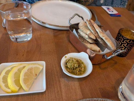 Complimentary olive tapenade