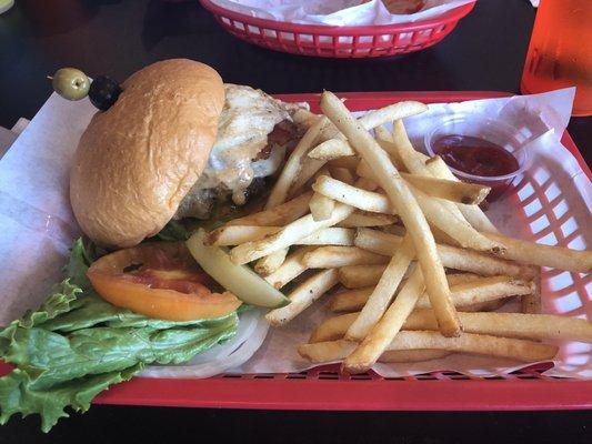 Egg burger and fries FTW!