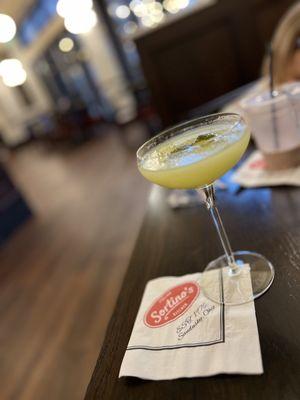 Limoncello basil martini