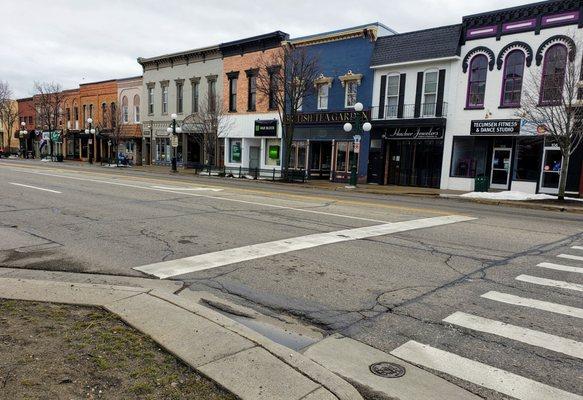 Looking East on Chicago in Downtown Tecumseh