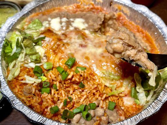 Rice and Beans sides with meal