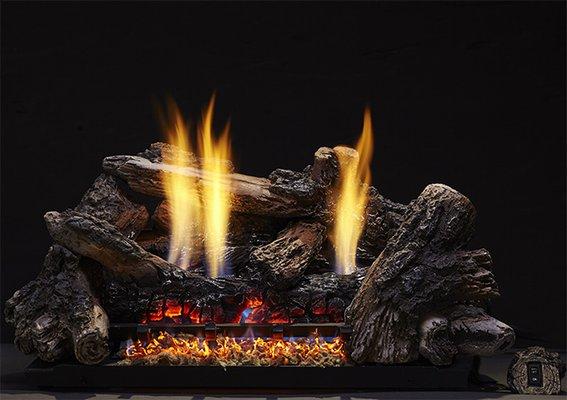 Gas logs for backup heat and beauty in your existing fireplace.