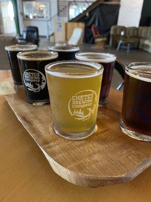 Beer flight- the stout was delicious