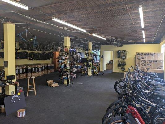 Our new shop is up and running, full of bikes, and ready to help you ride!