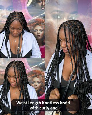 Waist Length Knotless Braid

Professional licensed hair salon
Hair no hair we take care
24 hours salon
Walk-in from 5 am to 7:30 pm