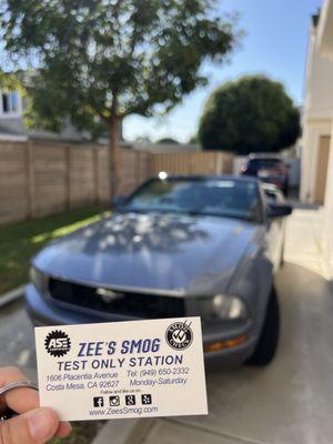 Zee's Smog Test Only Station