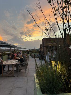 Rooftop view at the bar