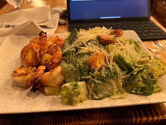 Shrimp Caesar salad