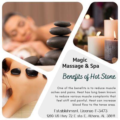 "Enjoy A Relaxing Massage With Us".

Welcome to Magic Massage & Spa
Establishment License E-3473
1260 US Hwy 72 E ste E, Athens, AL 35611