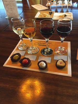 Wine and chocolate  testing