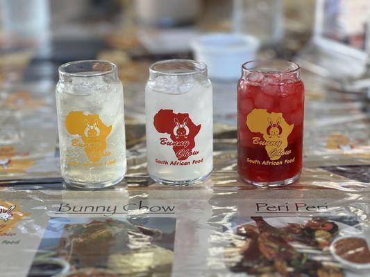 Sample of Ginger Beers - passion fruit, lite, and hibiscus