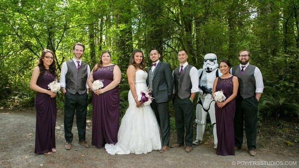 Traditional wedding with a touch of Star Wars