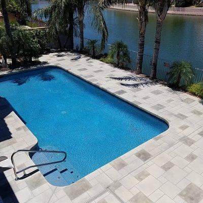 Pool and pool deck restoration by Pelican Bay Pools