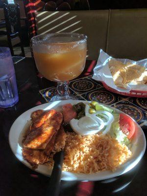 Pollo Loco and mango margarita