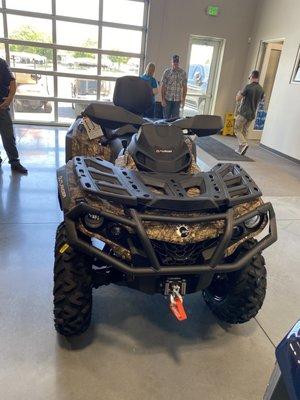 Dennis Dillon show room with our new Can-Am