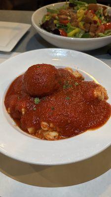 Gnocchi with meatball