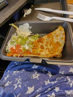 Mushroom quesadilla