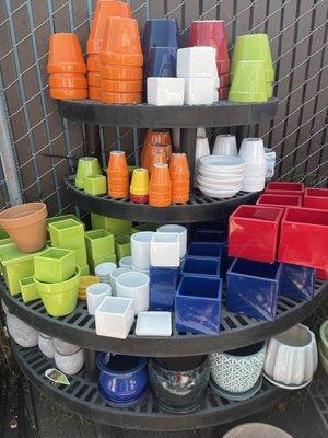 Bright pottery at Laurel Ace!