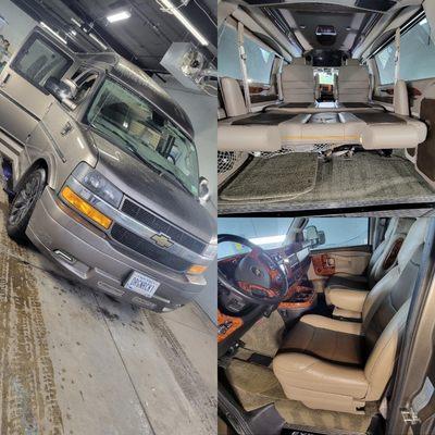 Chevy Travel van in for Full Interior Showroom Detail.