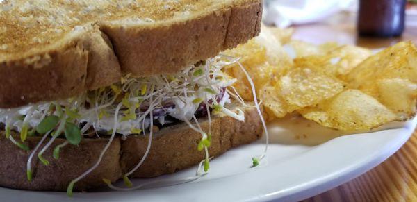 Chicken Salad Sammy with house kettle chips