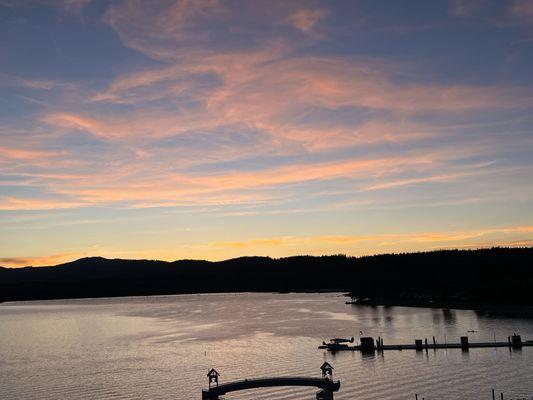 Sunset on Lake Coeur D Alene captured from balcony of Coeur D Alene Resort