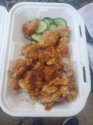 Spicy popcorn chicken